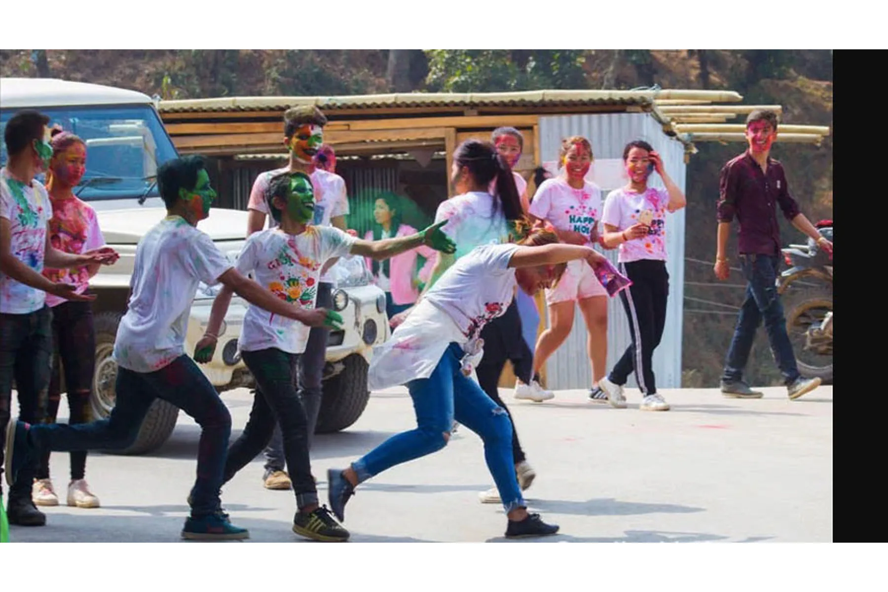 holi in kathmandu